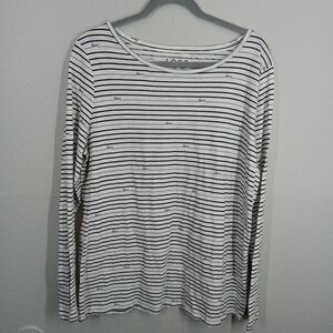 Ann Taylor LOFT Vintage Soft Tee Shirt Size XL Long Sleeve LOVE Inscribed